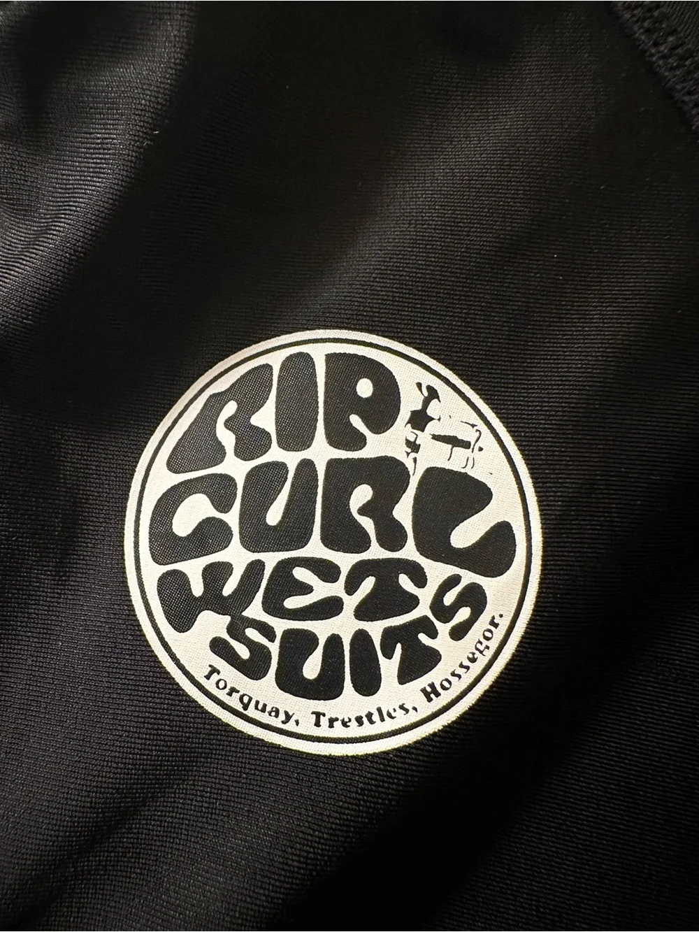 Rip Curl Black Floral-Panel Long Sleeve Zip Front Rash Guard